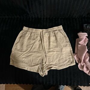 Gianni Bini Women's Drawstring Athletic Shorts in Tan
